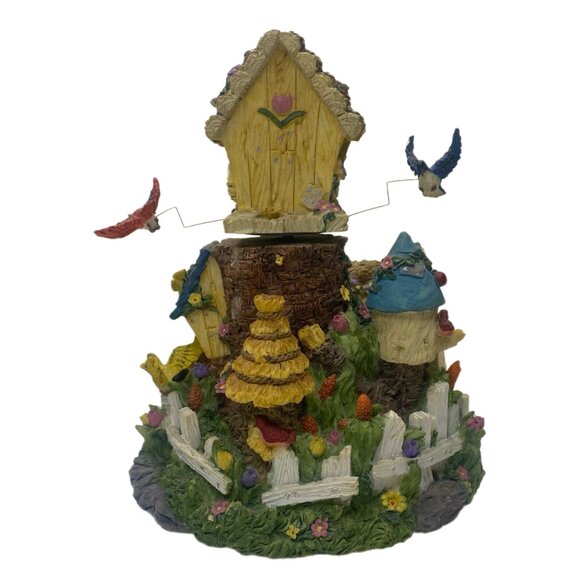 Vintage Music Box Plays "I Whistle a Happy Tune" Features Birds in a Tree House - Picture 4 of 15